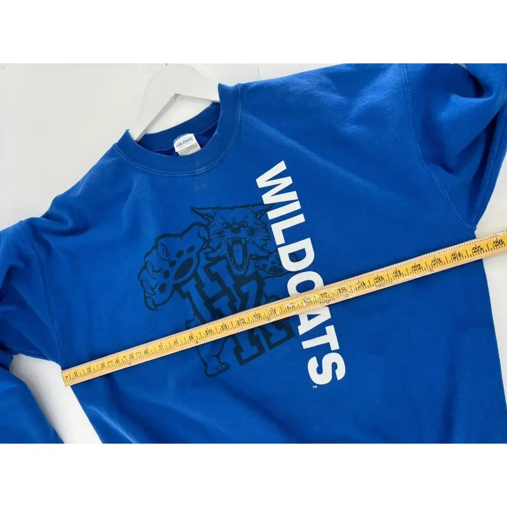 Vintage UK Kentucky Wildcats Sweatshirt Mens XL Blue Pullover Graphic Cotton